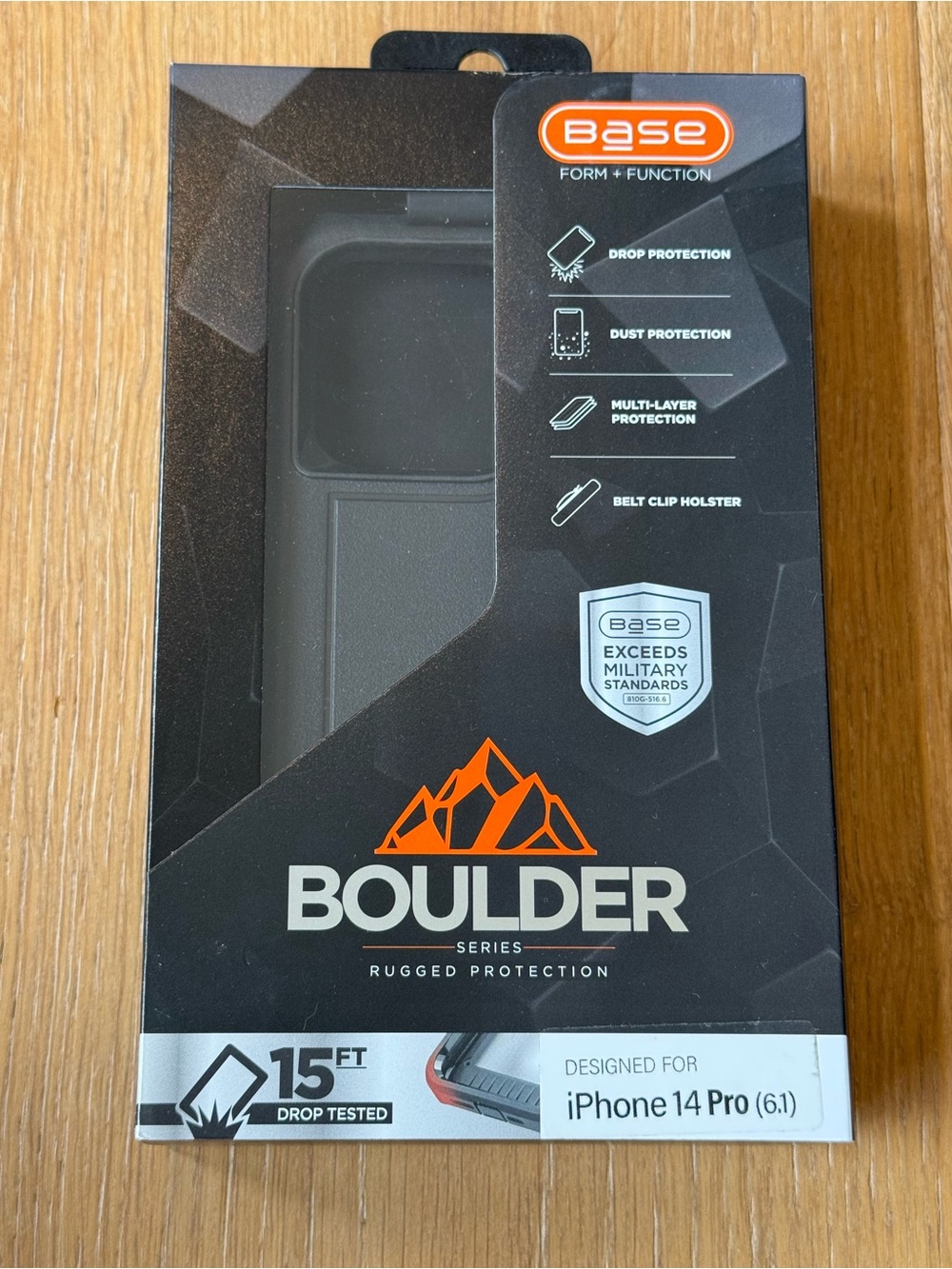 New xBase Boulder Series Rugged Protection Case for iPhone 14 Pro 6.1 Case Black